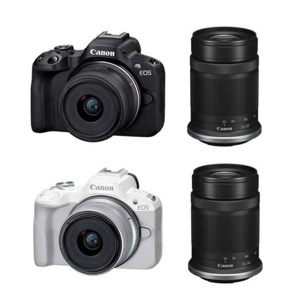 Canon EOS R50+RF-S18-45mm F4.5-6.3 IS STM+RF-S55-210mm F5-7.1 IS STM 雙鏡組 公司貨現金鏡頭收購